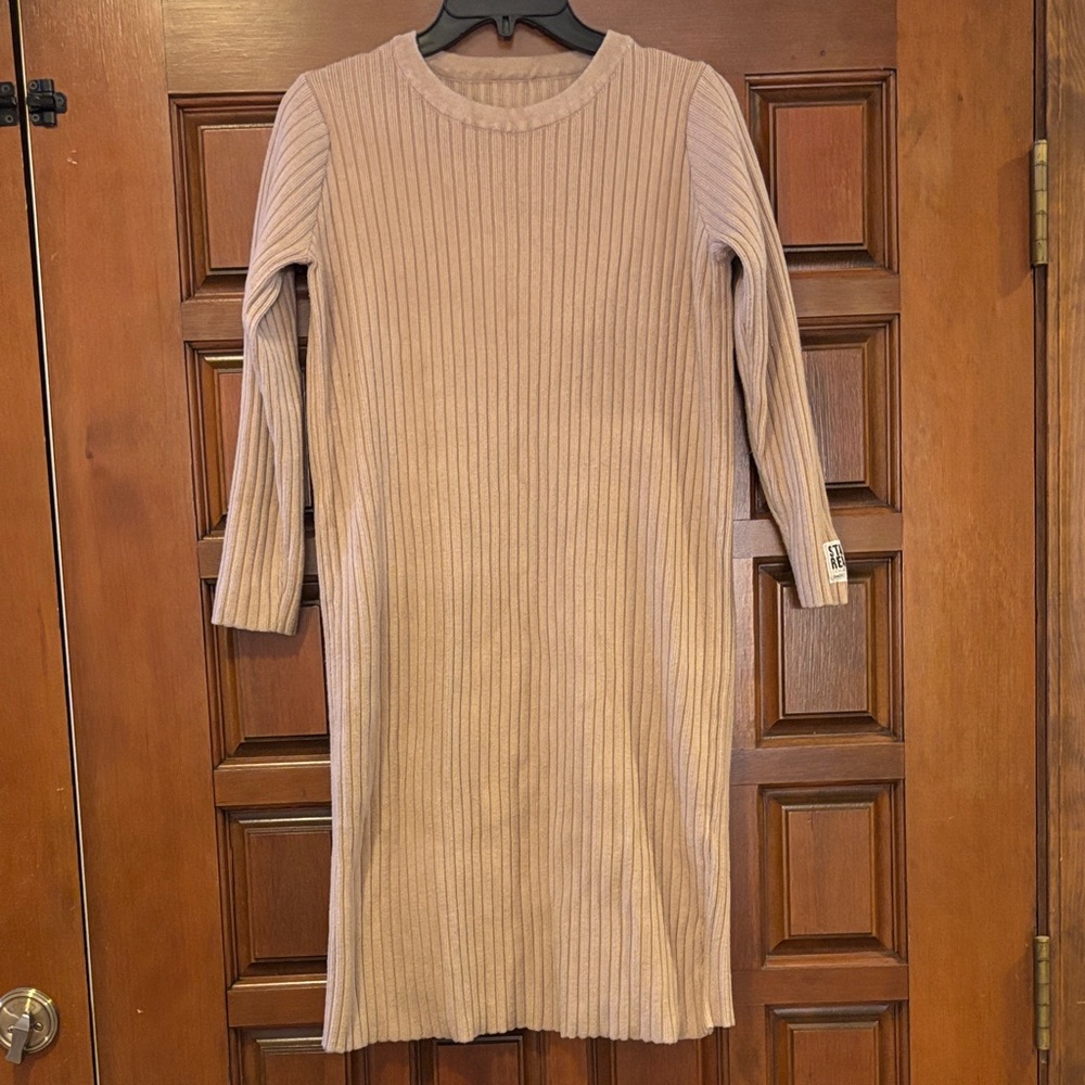 Stay Real Ribbed Sweater Dress